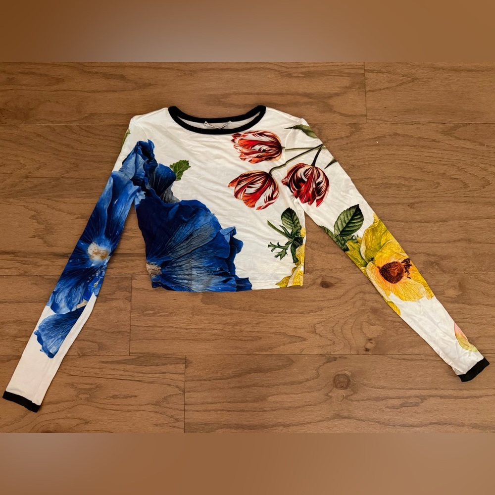 Alice and Olivia Floral Long Sleeve Women's Top Size XS
